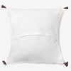 back of a White luxury cushion cover with multicolour leaves